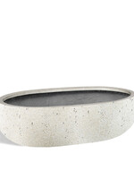 Luca Lifestyle - Grigio Pflanzkübel ''Grigio Longtail'' Creme Weiß Rund Fiberglas