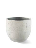 Luca Lifestyle - Grigio Pflanzkübel "Grigio New Egg Pot" Creme Weiß Rund Fiberglas