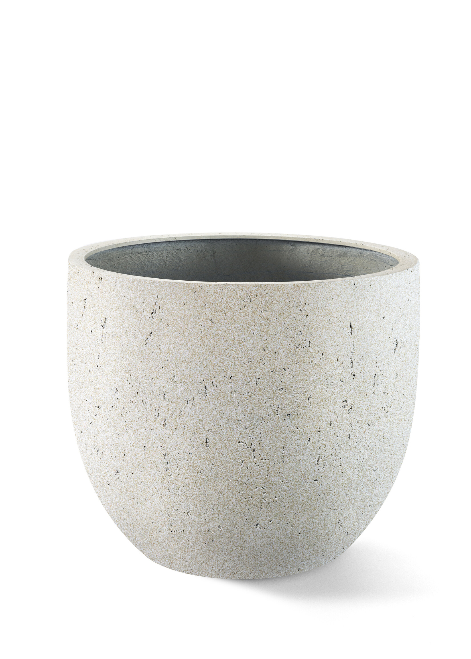 Luca Lifestyle - Grigio Pflanzkübel "Grigio New Egg Pot" Creme Weiß Rund Fiberglas