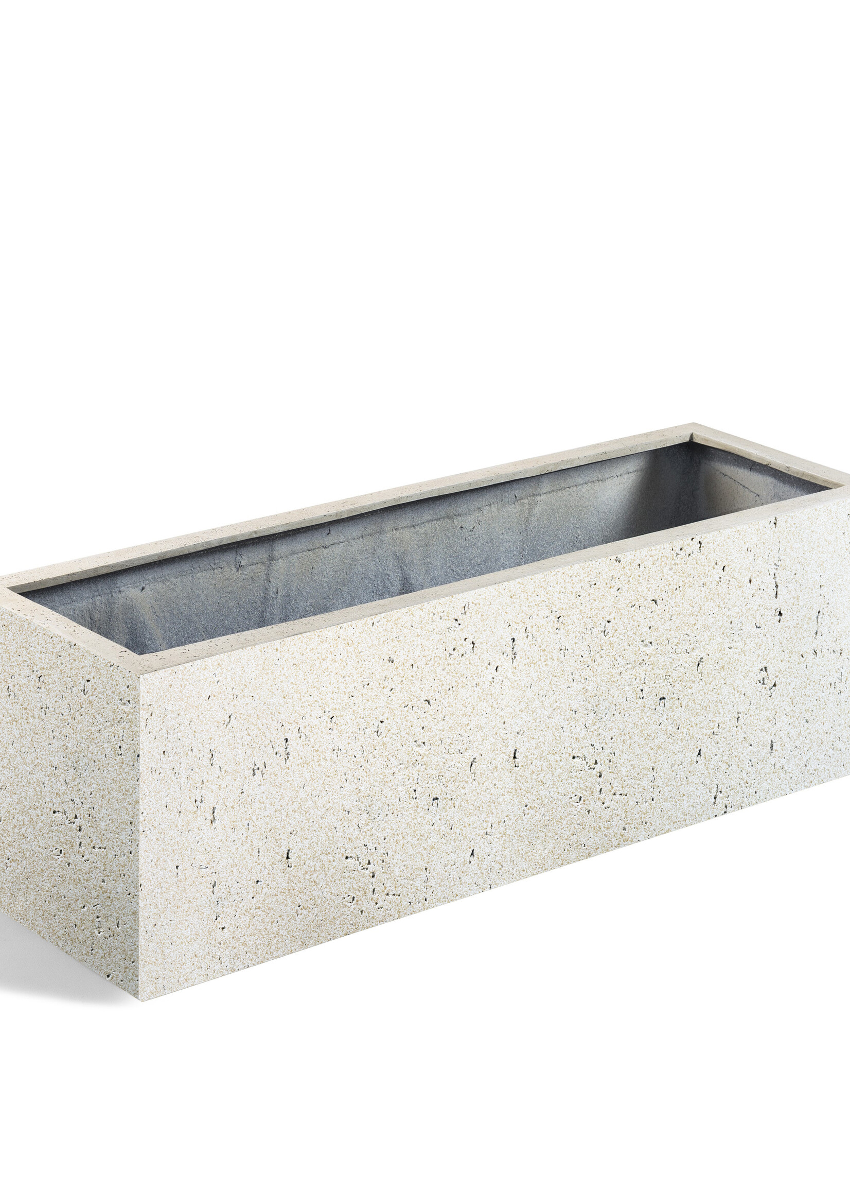 Luca Lifestyle - Grigio Pflanzkasten ''Grigio Small Box'' Creme Weiß Rechteckig Fiberglas