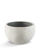 Luca Lifestyle - Grigio Pflanzkübel ''Grigio Elena'' Creme Weiß Rund Fiberglas