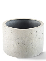 Luca Lifestyle - Grigio Pflanzkübel ''Grigio Cylinder'' Creme Weiß Rund Fiberglas