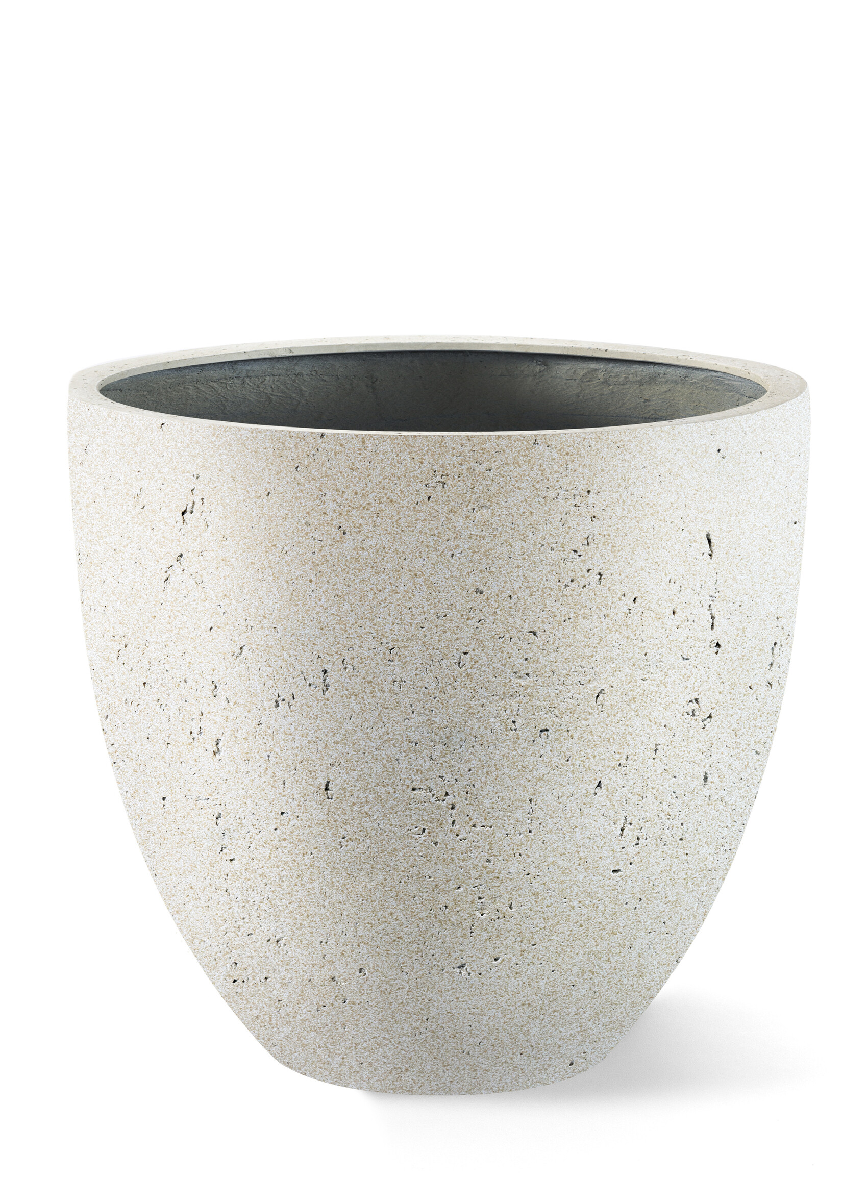 Luca Lifestyle - Grigio Pflanzkübel ''Grigio Egg Pot'' Creme Weiß Rund Fiberglas