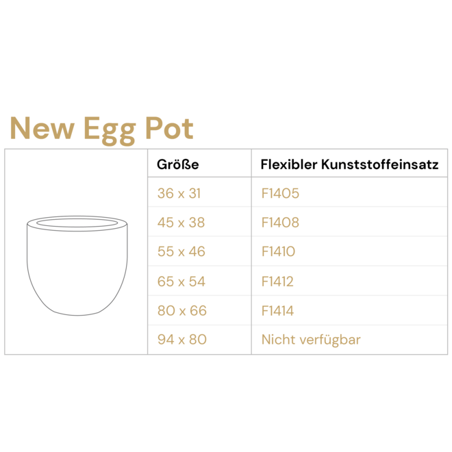 Pflanzkübel "Argento New Egg Pot" Weiß Hochglanz Rund Fiberglas