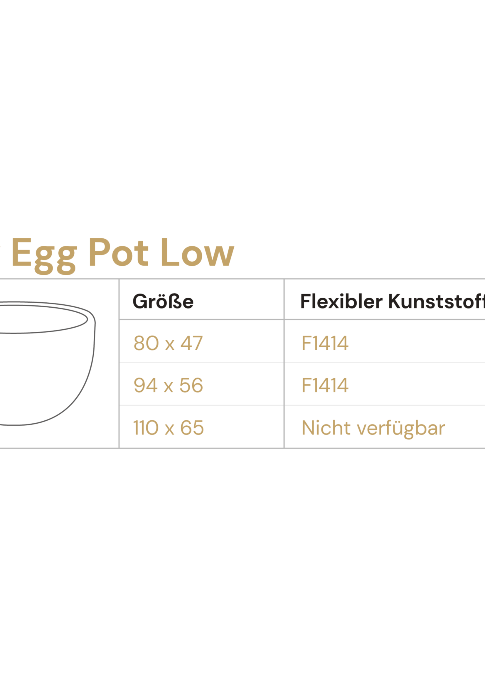 Luca Lifestyle - Bordo Pflanzkübel "Bordo New Egg Pot Low" Clay Rund Fiberglas