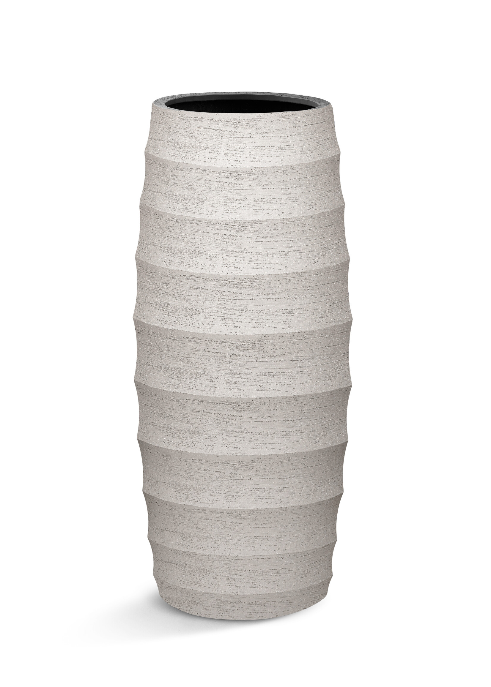 Luca Lifestyle - Bordo Pflanzkübel "Bordo Modern Vase" Sand Rund Fiberglas
