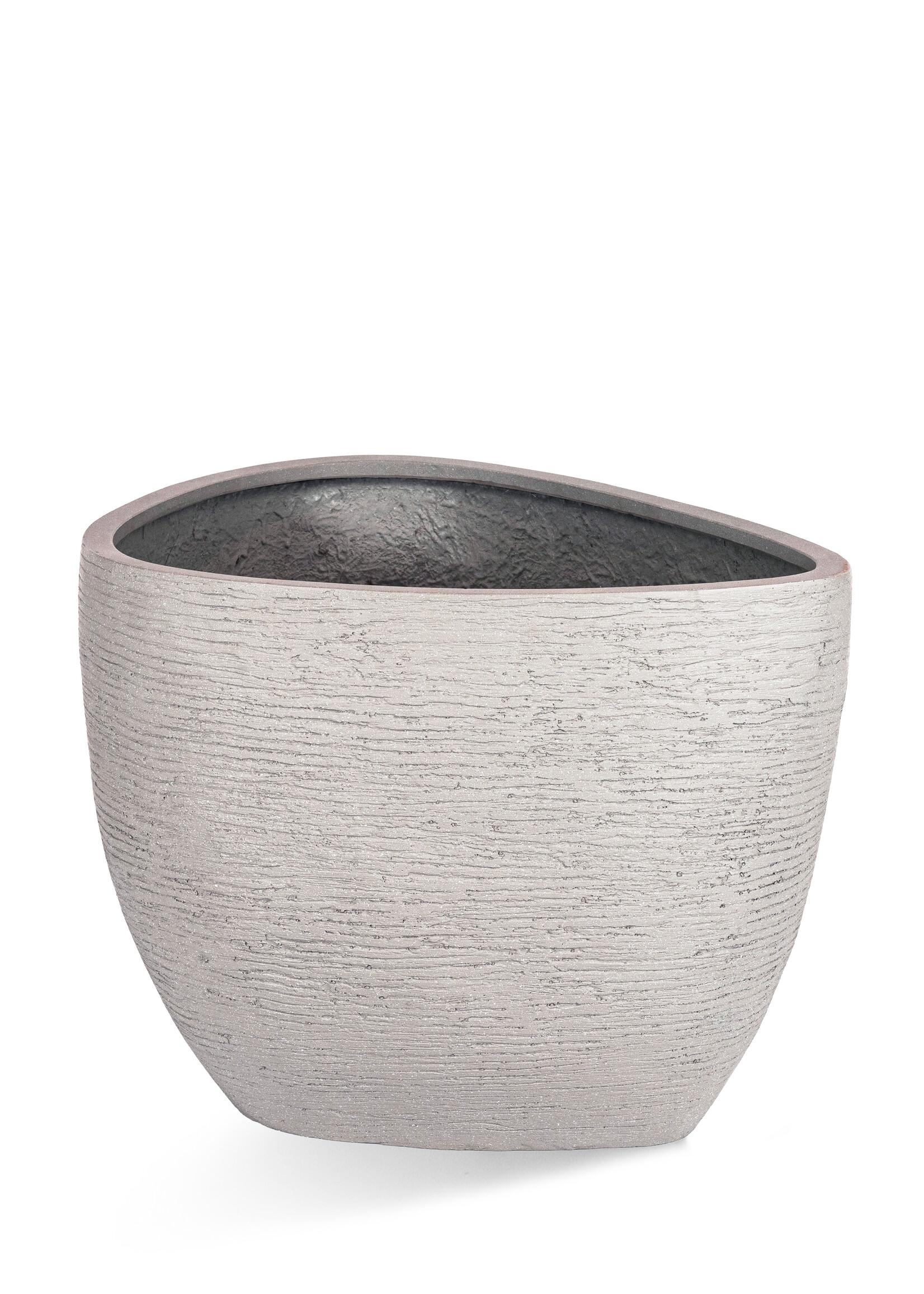 Luca Lifestyle - Ruvido Pflanzkübel "Ruvido Organic" Sand Rund Fiberglas