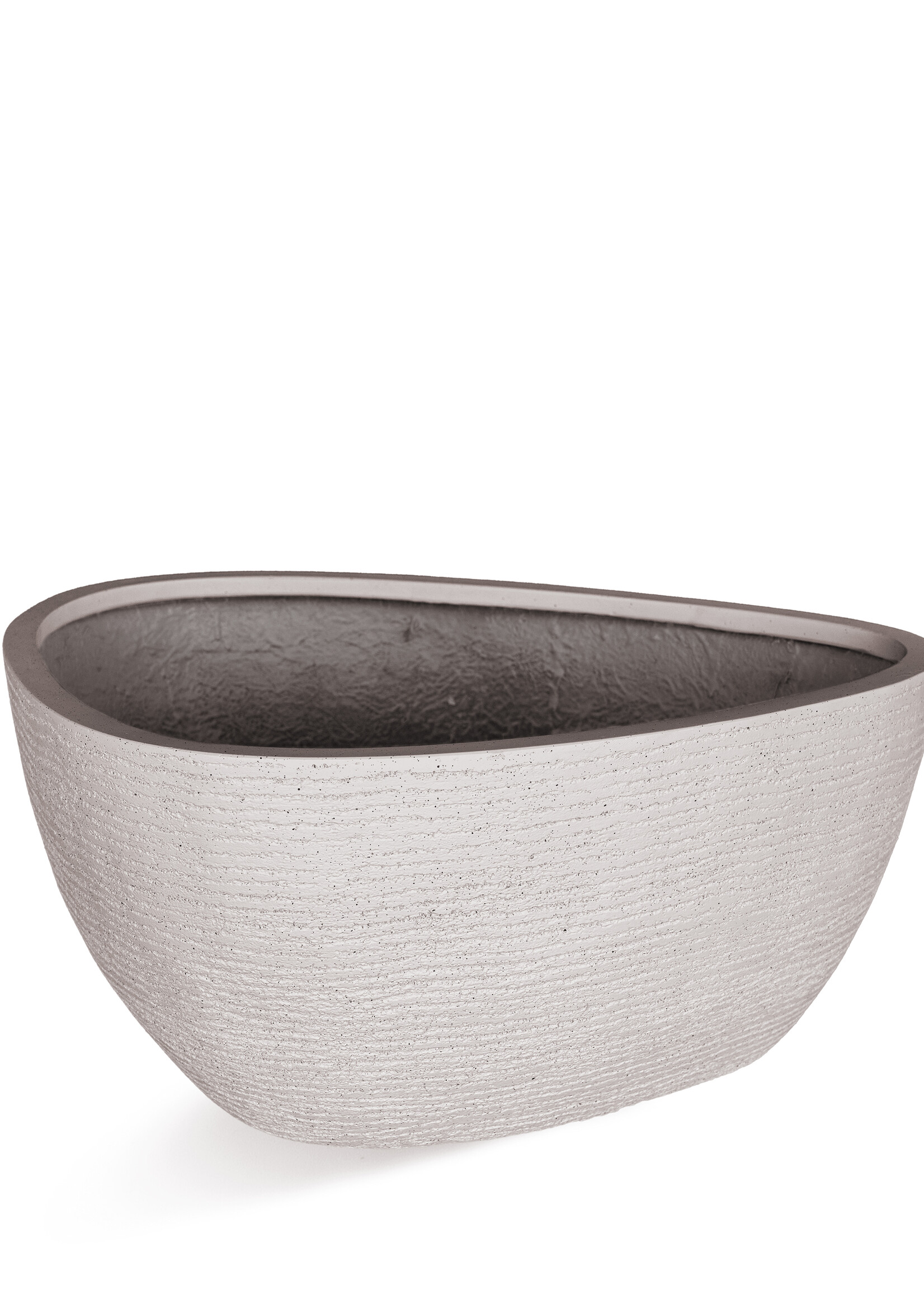 Luca Lifestyle - Ruvido Pflanzkübel "Ruvido Organic Low" Sand Rund Fiberglas