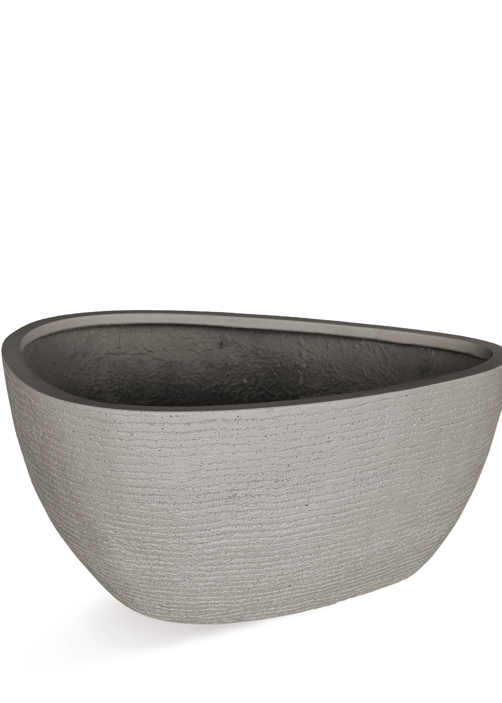 Luca Lifestyle - Ruvido Pflanzkübel "Ruvido Organic Low" Clay Rund Fiberglas