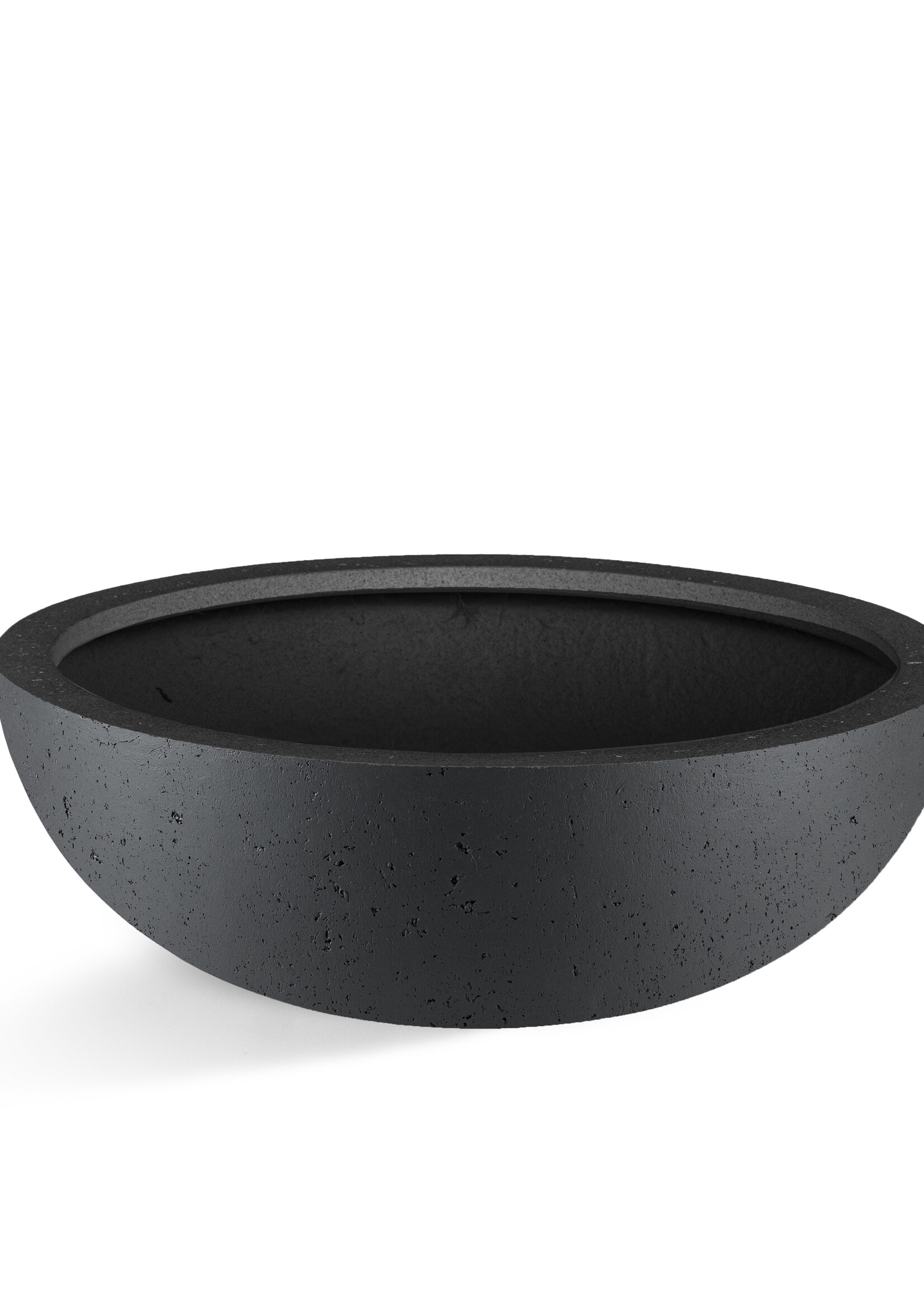 Luca Lifestyle - Grigio Pflanzkübel ''Grigio Bowl'' Anthrazit Rund Fiberglas