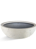 Luca Lifestyle - Grigio Pflanzkübel ''Grigio Bowl'' Creme Weiß Rund Fiberglas