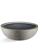 Luca Lifestyle - Grigio Pflanzkübel ''Grigio Bowl'' Grau Rund Fiberglas
