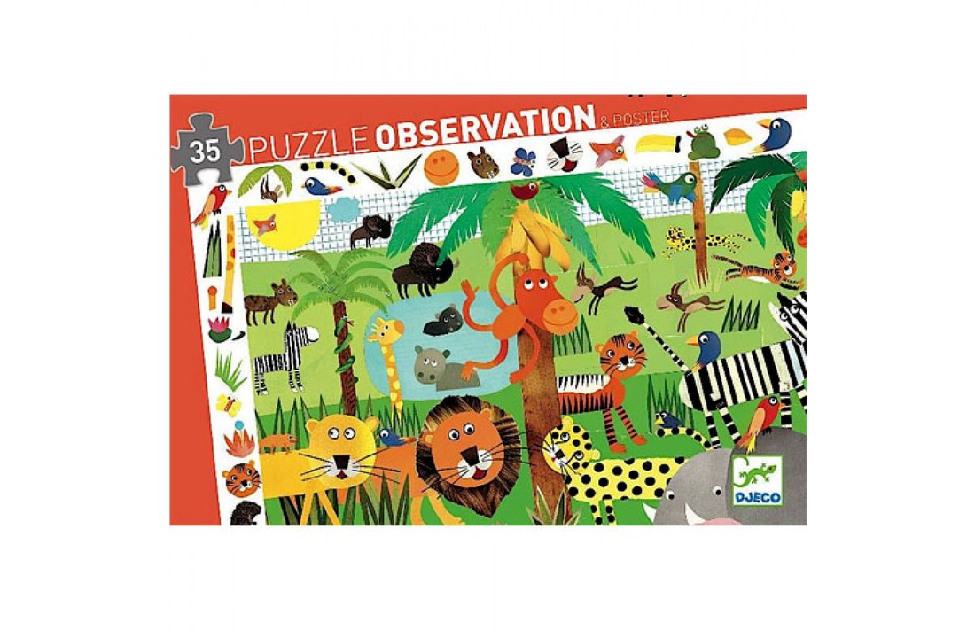 Observatie Puzzel - Jungle - 35 PCS