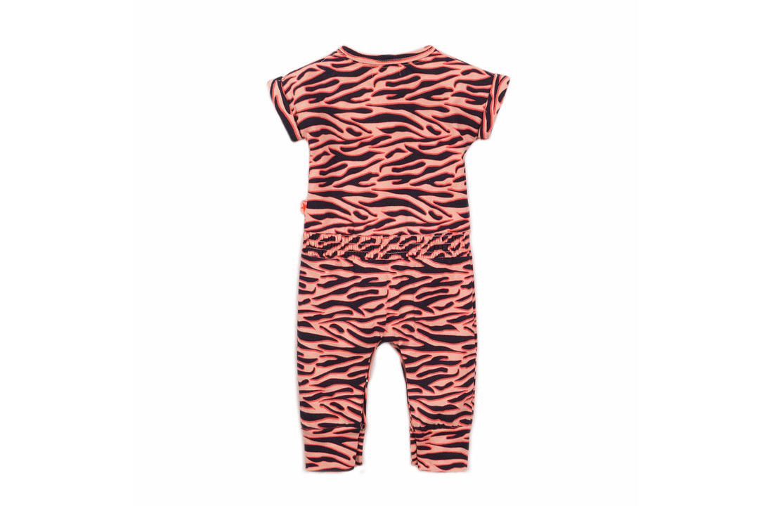 Girls Jumpsuit - Peach + navy - E38350-35