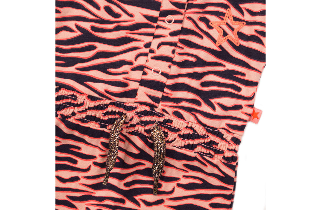 Girls Jumpsuit - Peach + navy - E38350-35