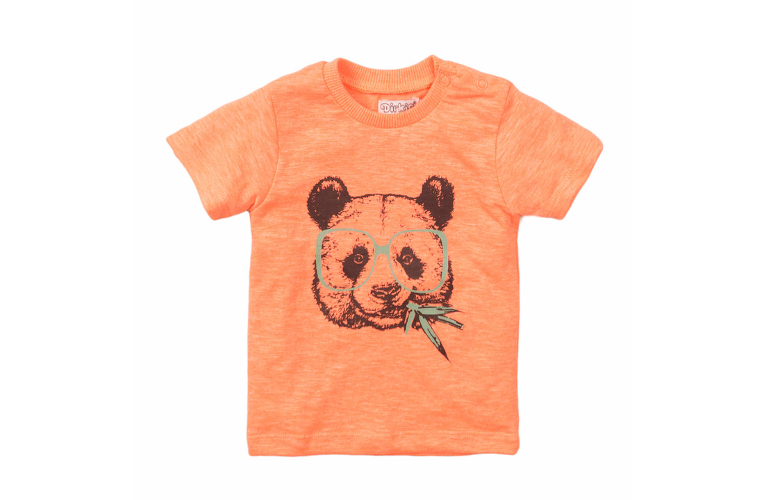 Boys T-shirt ss - Neon coral - E38624-35
