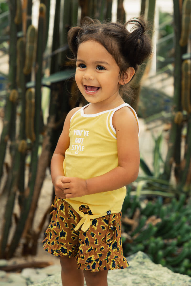 Girls T-shirt sleeveless - Yellow - E38935-37