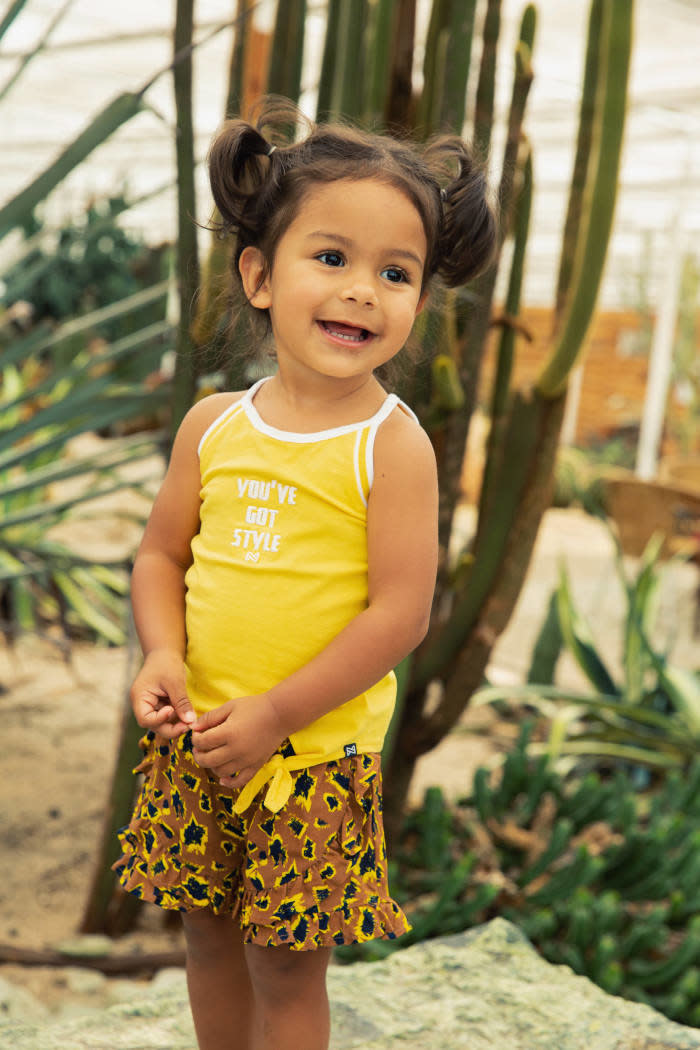 Girls Shorts - Camel + aop - E38941-37