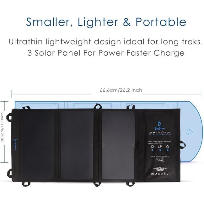 BigBlue 21W Solar Charger