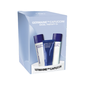 Excel Therapy O2 Cleansing set: Cleansing Milk, Toning Lotion & Soft Scrub