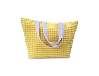 sac de plage à carreaux