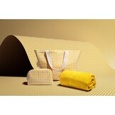 Serviette de plage jaune d'été