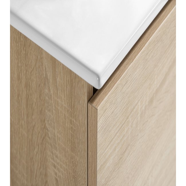 Lavinno Meubles de salle de bain chêne blanc 80cm - Bern