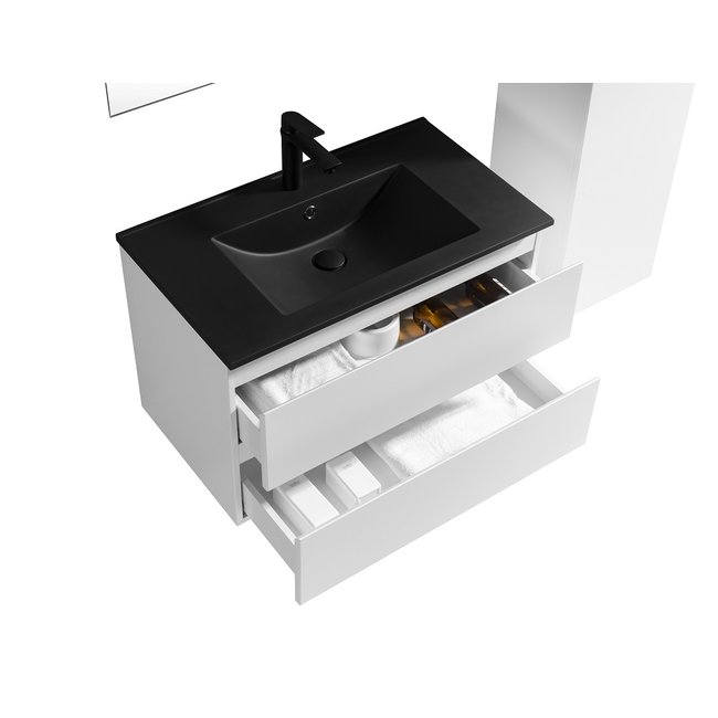 Lavinno Ensemble de meubles de salle de bain Roma blanc 80cm B-03