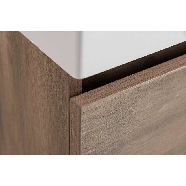 Lavinno Meuble lave-mains 40cm couleur: chêne gris - Como 02