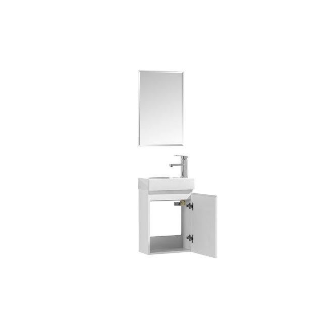 Lavinno Meuble lave-mains 40cm blanc - Como 03