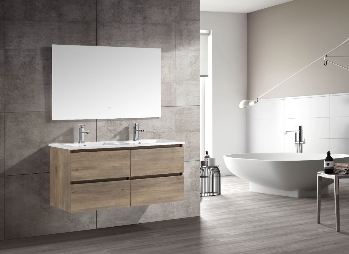 Ensemble de meubles de salle de bain Roma gris - 120cm - Lavinno