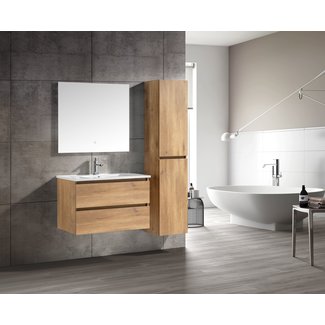 Lavinno Roma natural oak badkamermeubelset 80cm