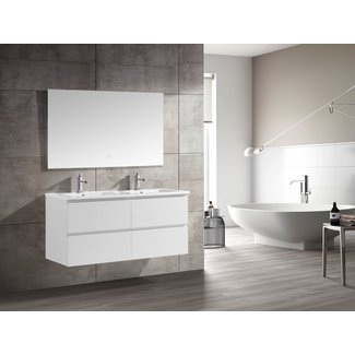 Lavinno Ensemble de meubles de salle de bain Roma blanc - 120cm