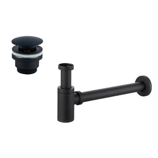 Lavinno Siphon design avec crépine - Noir mat