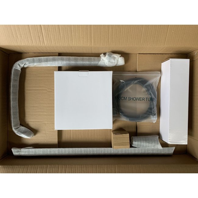 Lavinno Sets douche pluie thermostatique noir mat avec douchette