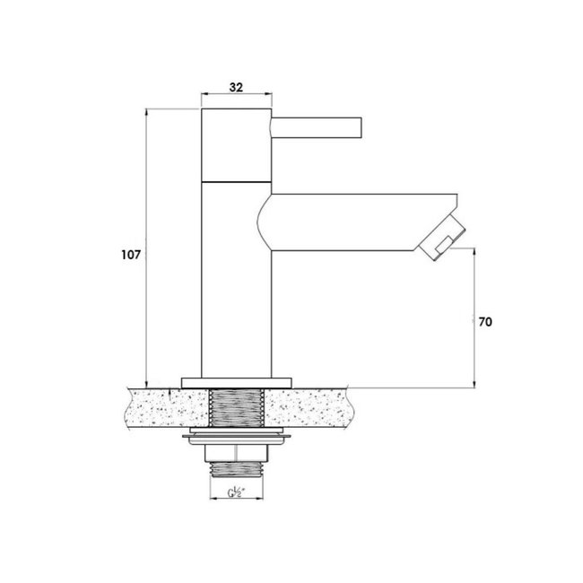 Lavinno Robinet d'eau froide - Chrome