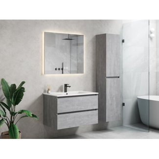 Lavinno Ensemble de meubles de salle de bain Roma gris - 80cm