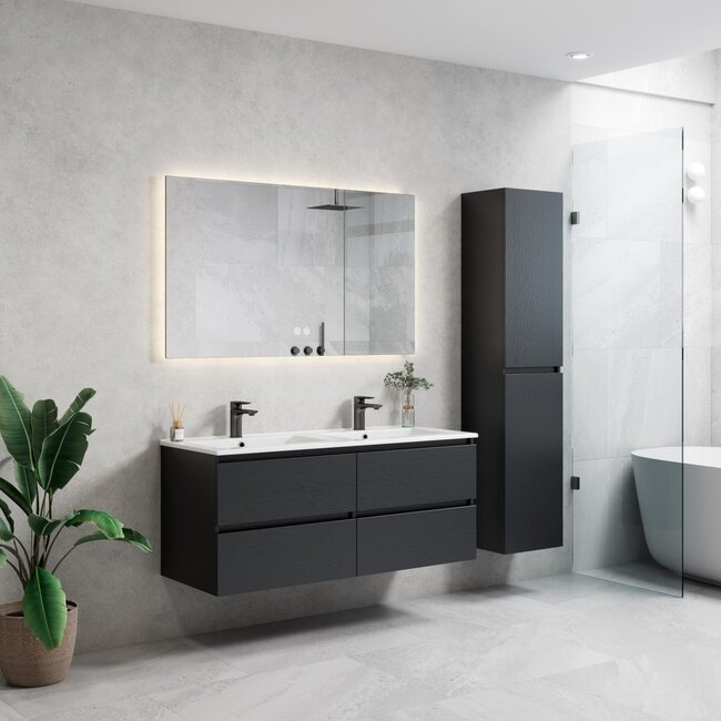 Lavinno Ensemble de meubles de salle de bain 120cm Roma chêne noir