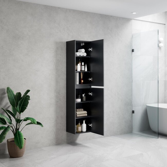 Lavinno Roma zwart eik kolomkast 160cm