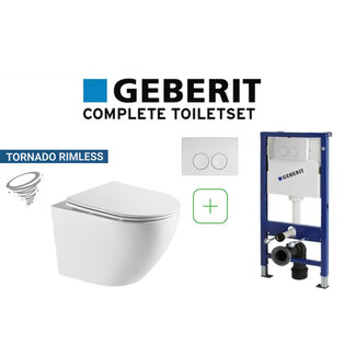 Geberit UP100 Toiletset met Lavinno witte toiletpot - Tornado flush