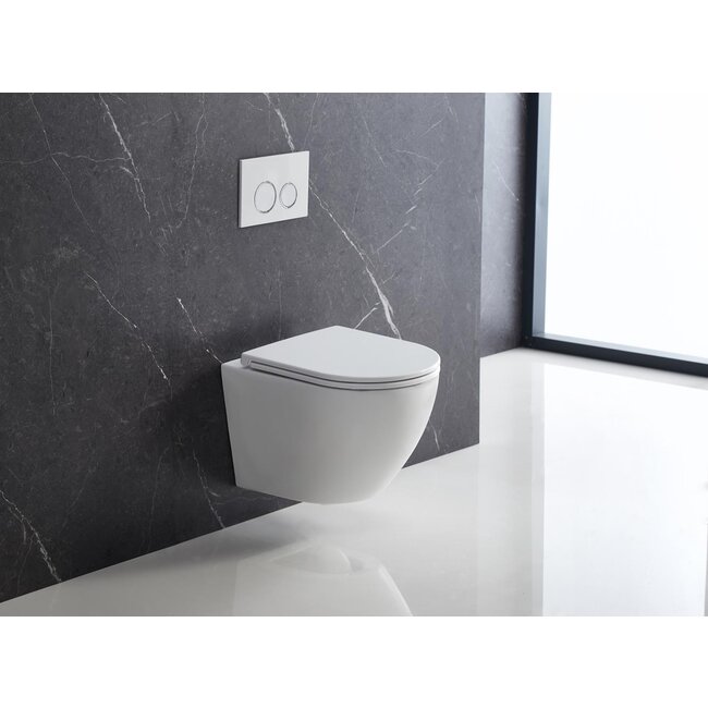 Lavinno Hangtoilet Tornado Rimless glanzend wit