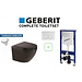 Geberit UP100 set Lavinno toilette complet noir mat - Tornado Rimless