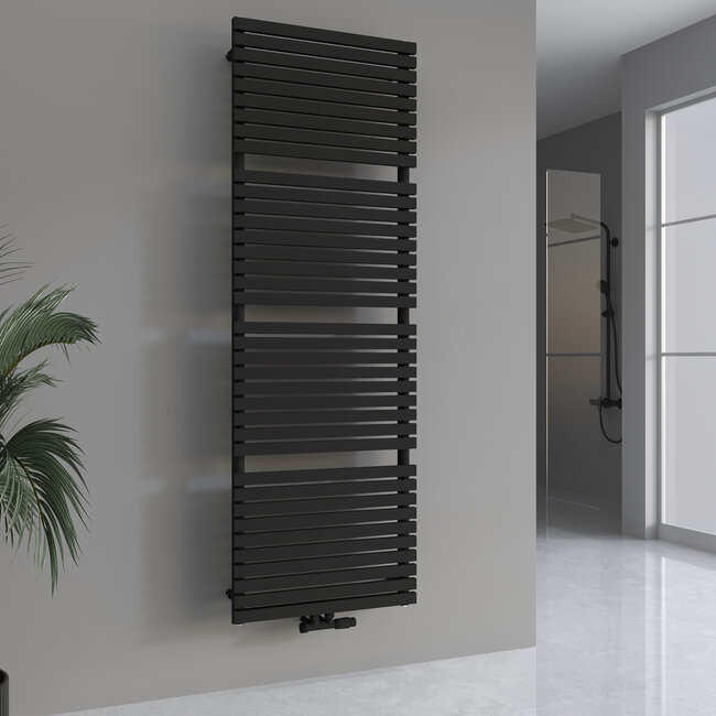Verezzo  handdoekradiator mat zwart 60 x 180 cm