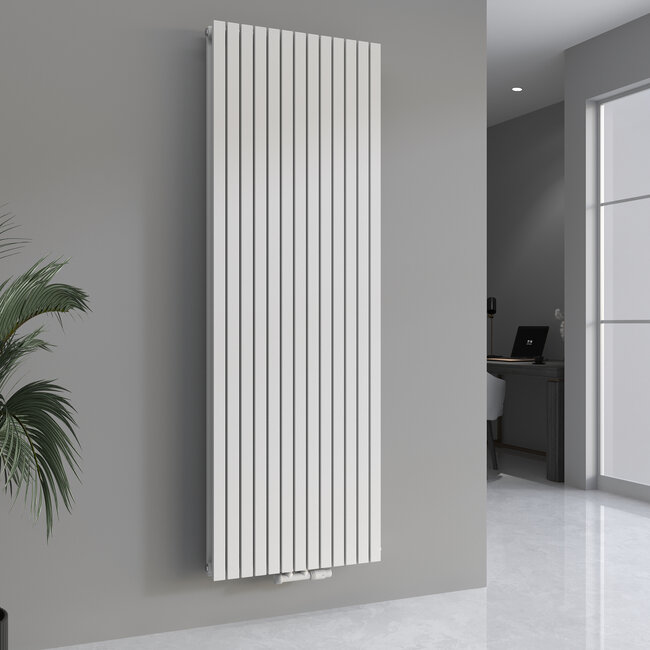 180x60 cm Double radiateur design Vero blanc mat