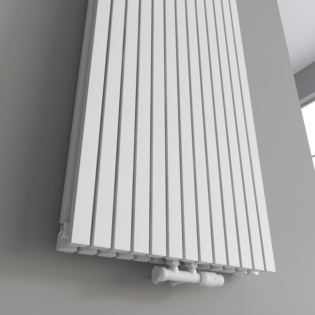 180x50 cm Double radiateur design Vero blanc mat