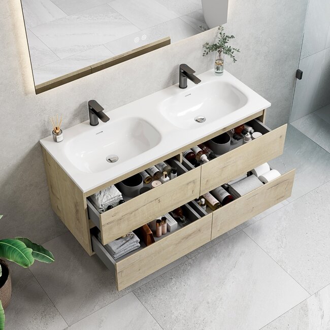 Lavinno Ensemble de meubles de salle de bain 120cm Roma chêne clair