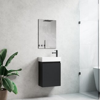 Lavinno Toiletmeubel  zwart eik 40cm - Como 40-06