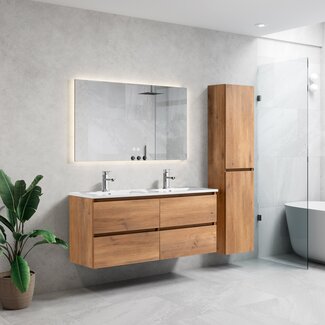 Lavinno Ensemble de meubles de salle de bain 120cm Roma chêne naturel