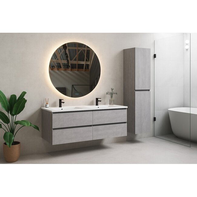 Lavinno Ensemble de meubles de salle de bain Roma gris - 120cm