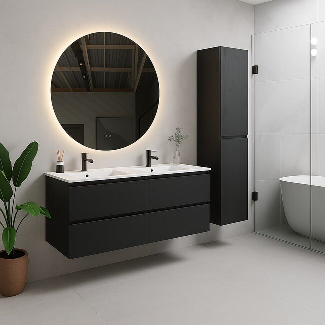Lavinno Ensemble de meubles de salle de bain 120cm Roma chêne noir